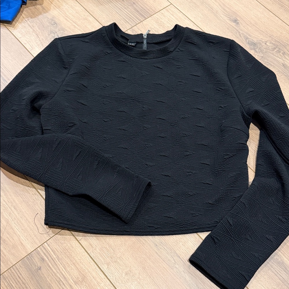 Metaphor Black Textured Crop Top